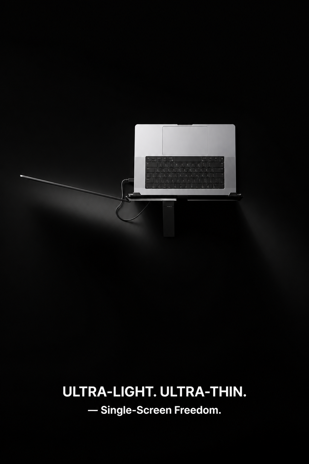 NEXORA Simple Écran posé à côté d'un ordinateur portable, poste de travail à deux écrans